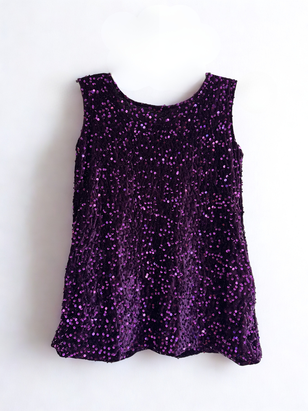 Purple Sequin Movement Dress with Pockets