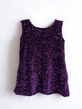 Purple Sequin Movement Dress with Pockets